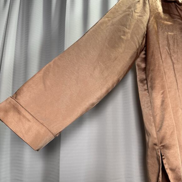 NWT John Mark Satin Woven Button Front Point Collar Long Sleeve Women's Size L - Picture 5 of 11